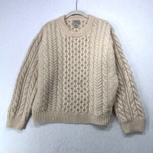 L.L. Bean Cream Cable Knit Sweater